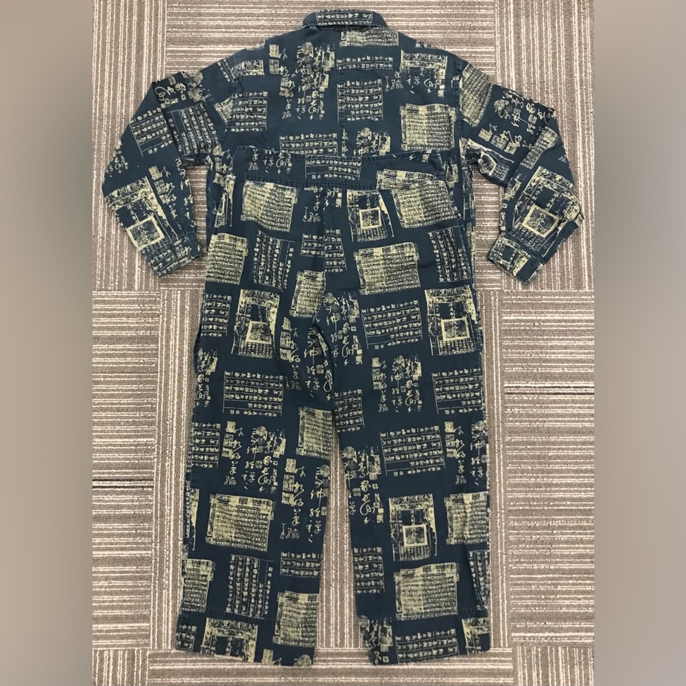 Vintage Chico’s Designs Green Shirt Pants Set Oriental Asian Inspired sz 1 Small - Picture 6 of 6